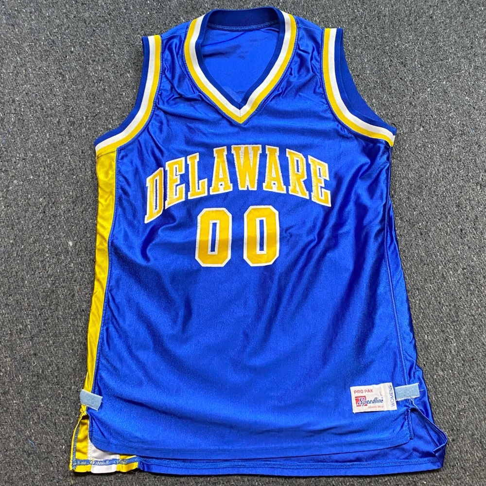 Speedline Delaware Basketball Jersey Sz L Womens Blue Skater Retro Tank 00 Top